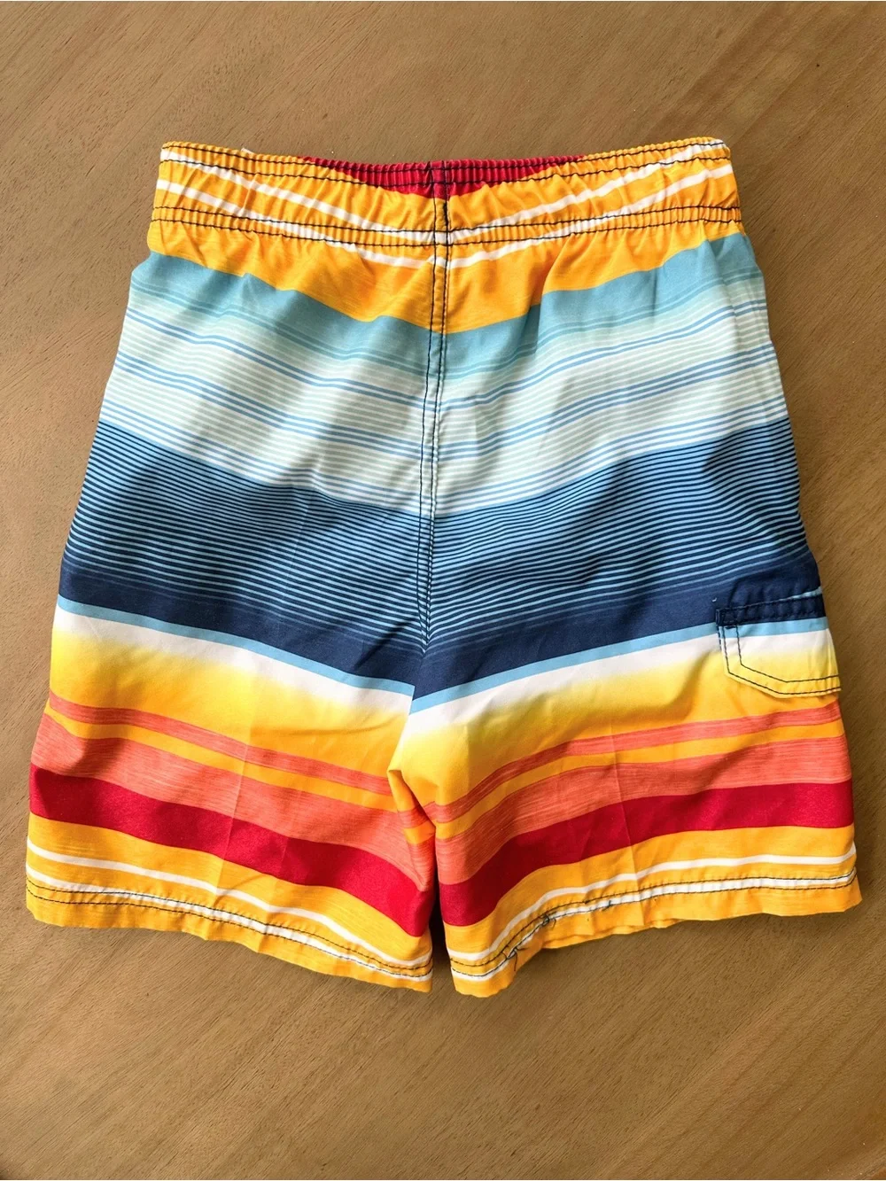 Kanu Surf Boys Multicolor Striped Swim Trunks, Size 10/12